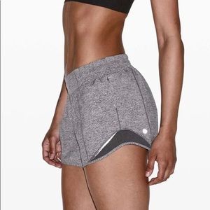 Lululemon Hotty Hot Short 4” Heathered Grey
